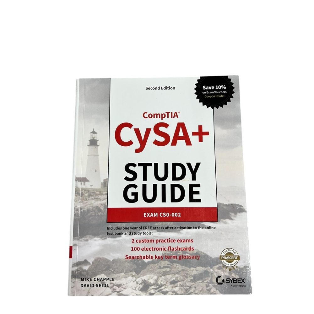 📕COMPTIA: Sybex CompTIA CySA+ study guide for exam CSO-002 preowned.